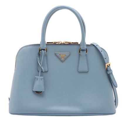 Prada Promenade Leather 2 Way Handbag Blue