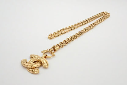 CHANEL Coco Mark Matelasse Necklace