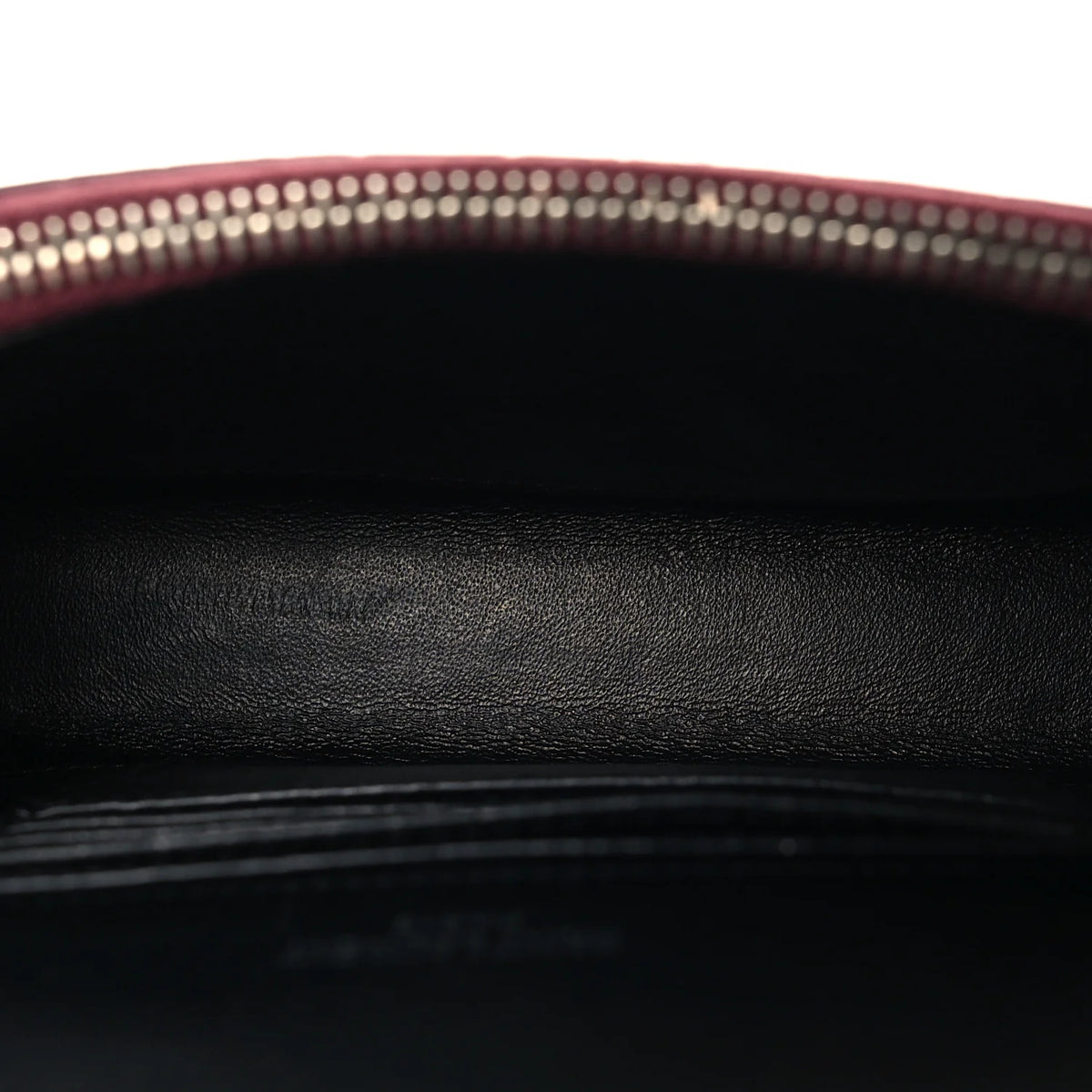 Saint Laurent Calfskin Crocodile Embossed Monogram Kate Belt Bag Burgundy