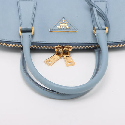 Prada Promenade Leather 2 Way Handbag Blue