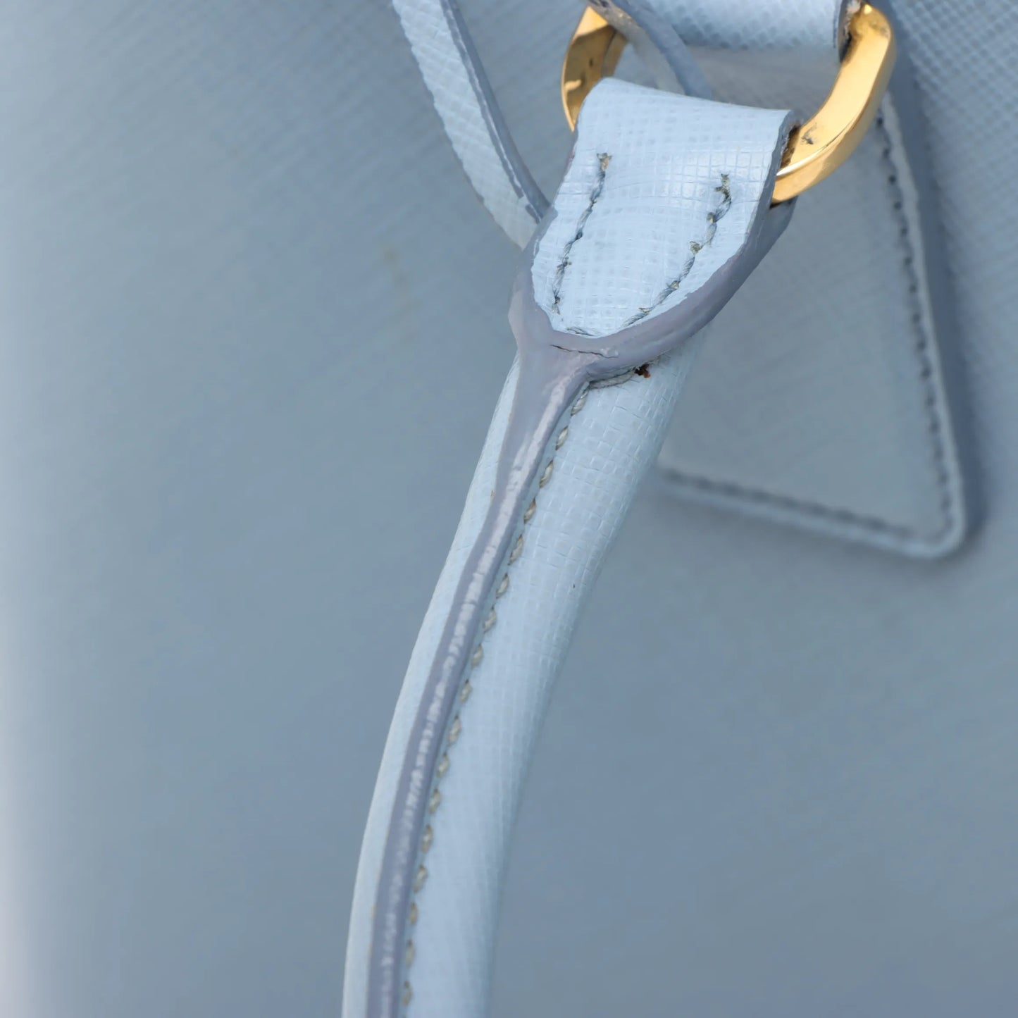 Prada Promenade Leather 2 Way Handbag Blue
