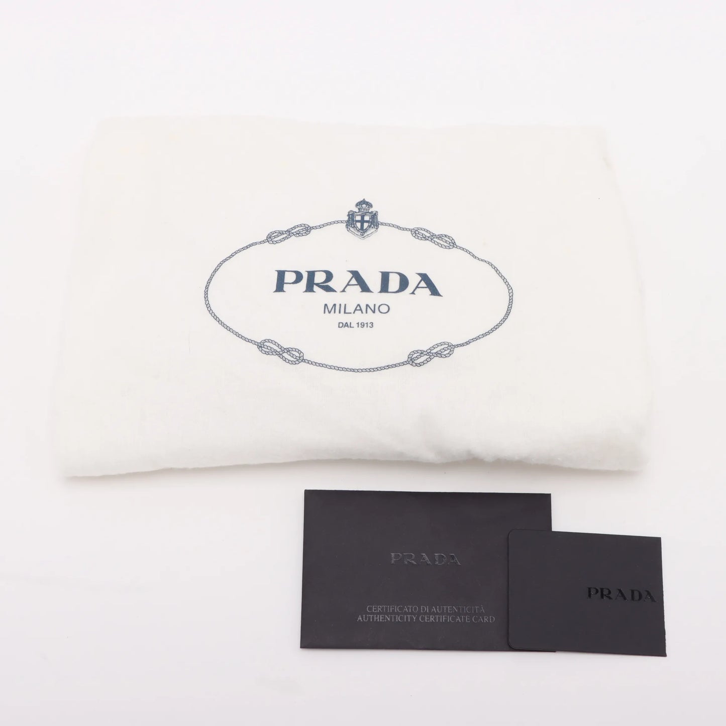 Prada Promenade Leather 2 Way Handbag Blue