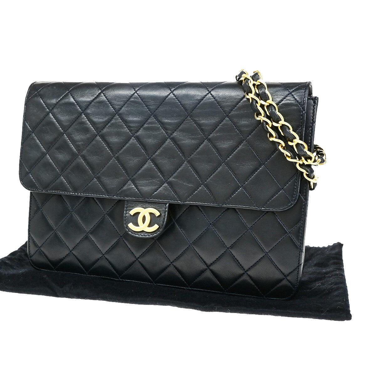 CHANEL Vintage Chain Flap Bag — Quilted Leather