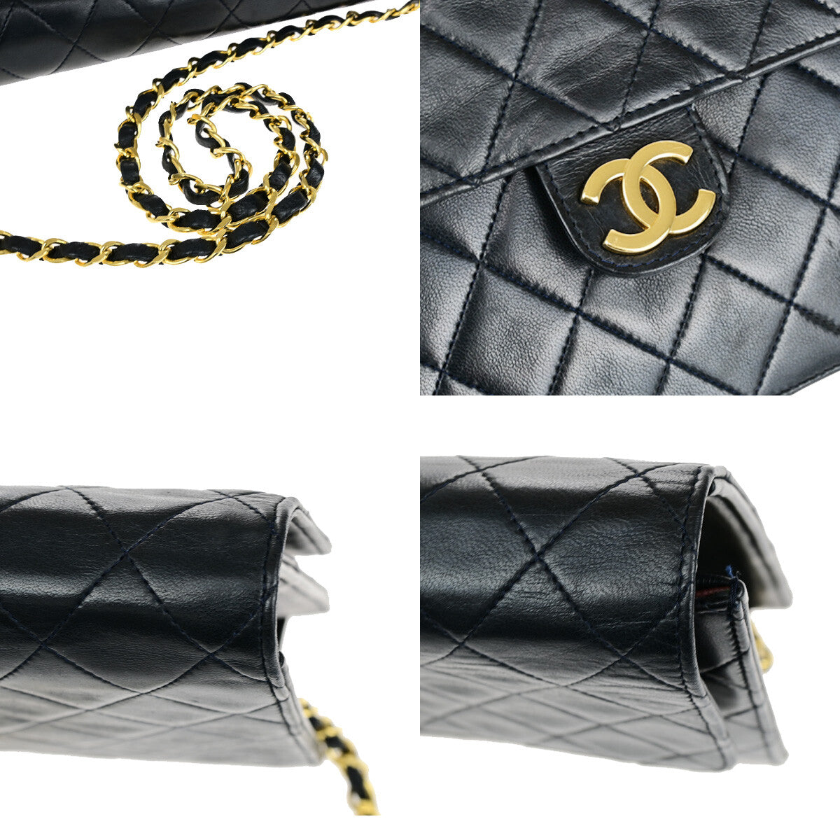CHANEL Vintage Chain Flap Bag — Quilted Leather