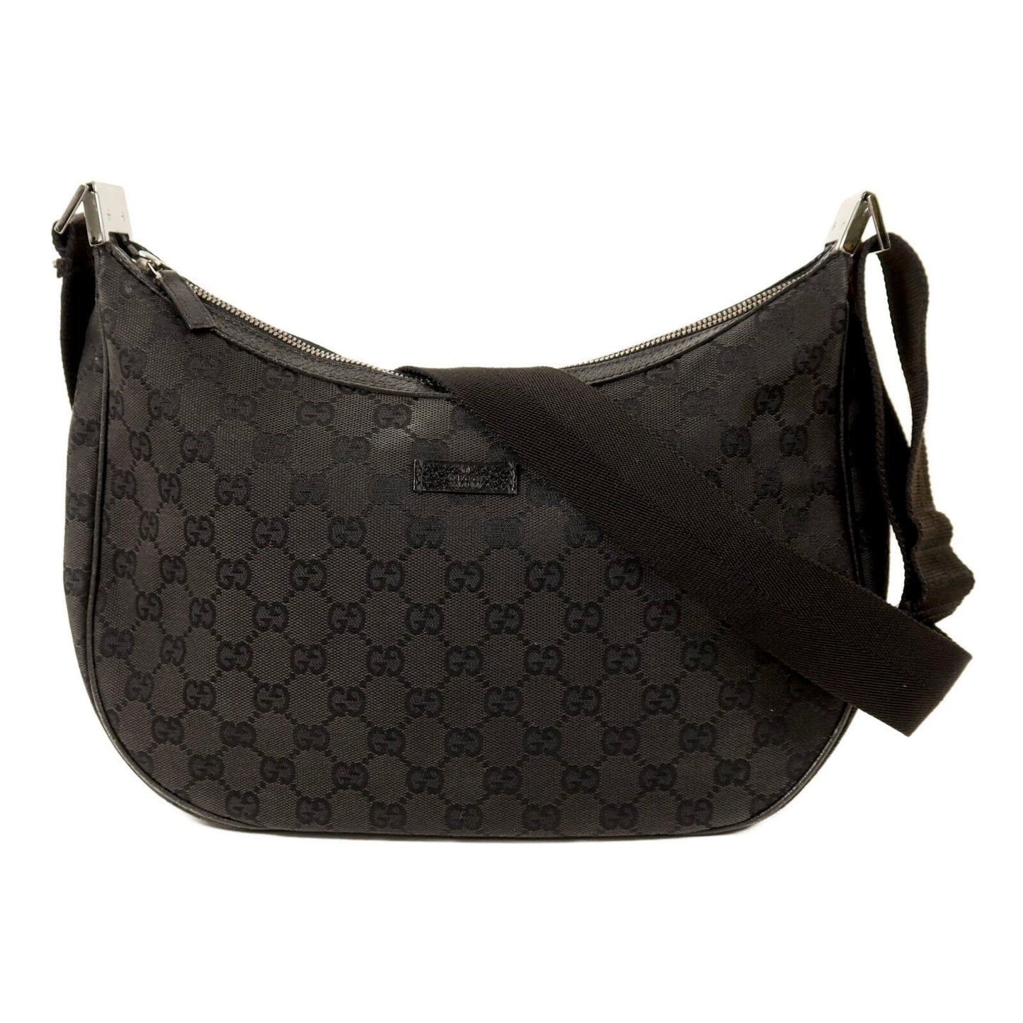 Gucci Black GG Canvas Crossbody Bag