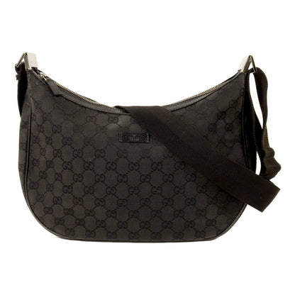 Gucci Black GG Canvas Crossbody Bag